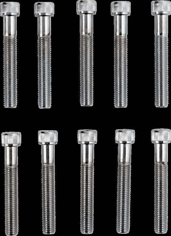 Insexskruvar Drag Specialties Fine 1/4-28X1.75 1/4-28 räfflad krom (10-pack)