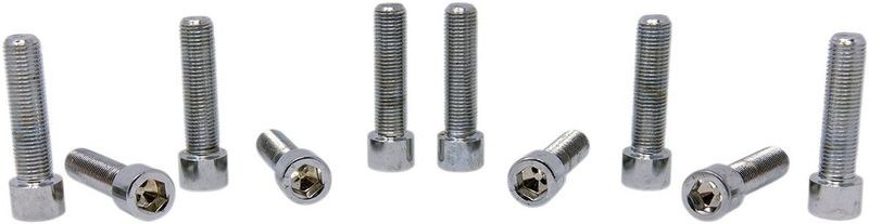 Insexskruvar Drag Specialties Fine 3/8-24X1.5 3/8-24 slät krom (10-pack)