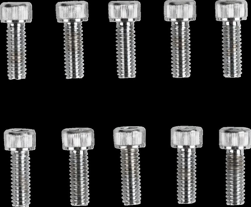 Insexskruvar Drag Specialties 8-32 1/2 räfflad krom (10-pack)