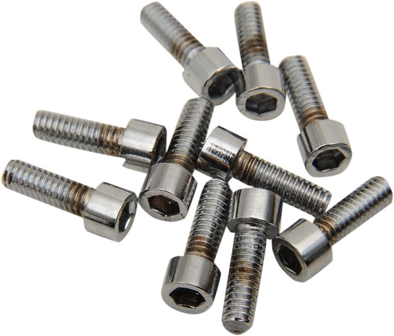Insexskruvar Drag Specialties 8-32 1/2 räfflad krom (10-pack)