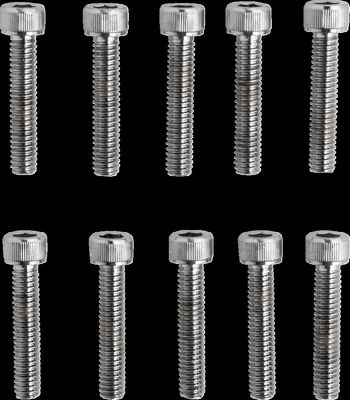 Insexskruvar Drag Specialties 8-32 7/8 räfflad krom (10-pack)