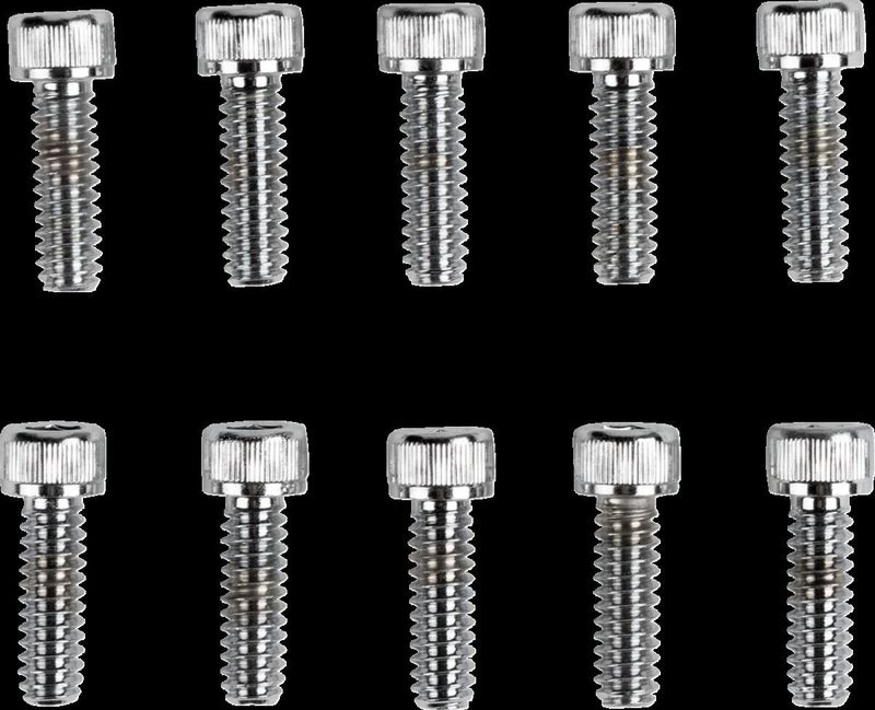 Insexskruvar Drag Specialties 10-24 5/8 räfflad krom (10-pack)