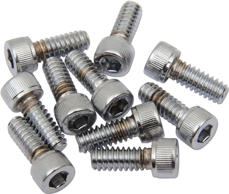 Insexskruvar Drag Specialties 10-24 5/8 räfflad krom (10-pack)
