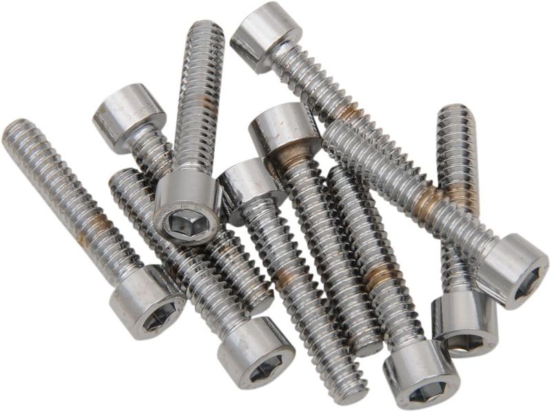 Insexskruvar Drag Specialties 10-24 3/4 slät krom (10-pack)