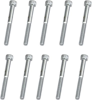 Insexskruvar Drag Specialties 10-24 1 3/4 räfflad krom (10-pack)