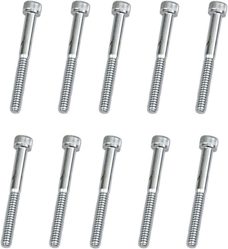 Insexskruvar Drag Specialties 10-24 1 3/4 räfflad krom (10-pack)