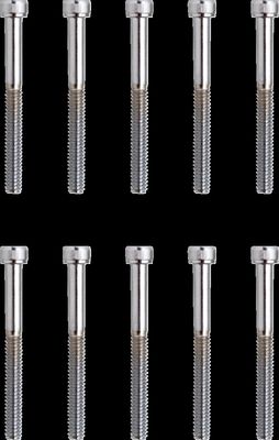 Insexskruvar Drag Specialties 10-24 2 räfflad krom (10-pack)