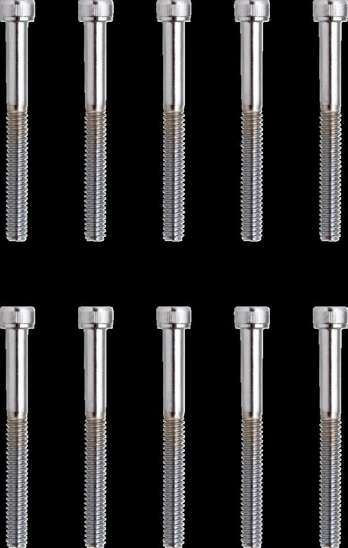 Insexskruvar Drag Specialties 10-24 2 räfflad krom (10-pack)