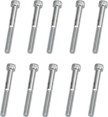 Insexskruvar Drag Specialties 10-24 2 räfflad krom (10-pack)