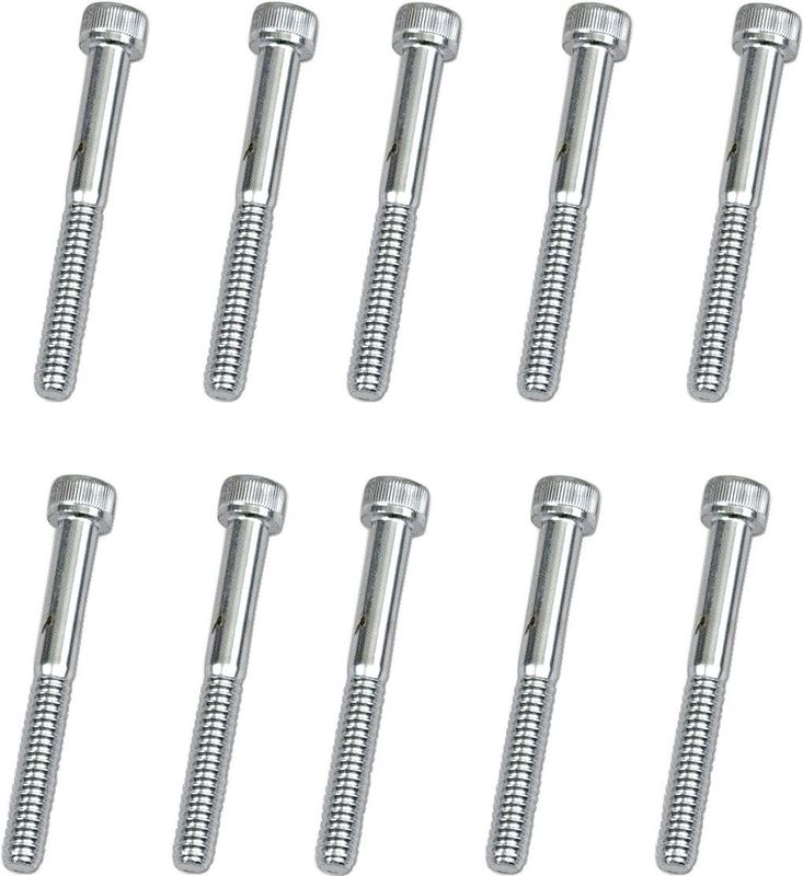 Insexskruvar Drag Specialties 10-24 2 räfflad krom (10-pack)
