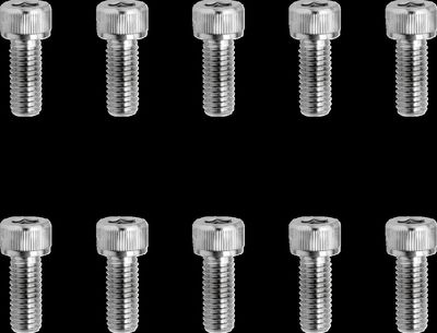 Insexskruvar Drag Specialties 10-32 1/2 räfflad krom (10-pack)
