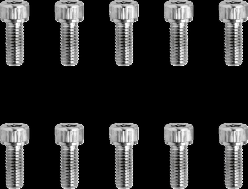 Insexskruvar Drag Specialties 10-32 1/2 räfflad krom (10-pack)