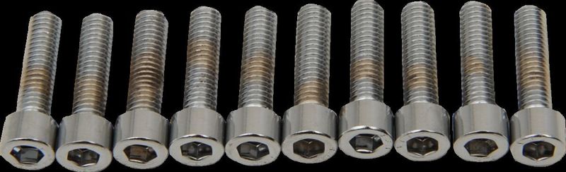 Insexskruvar Drag Specialties 10-32 3/4 slät krom (10-pack)