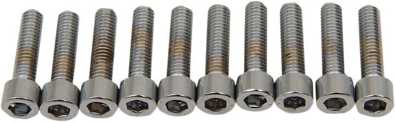 Insexskruvar Drag Specialties 10-32 3/4 slät krom (10-pack)