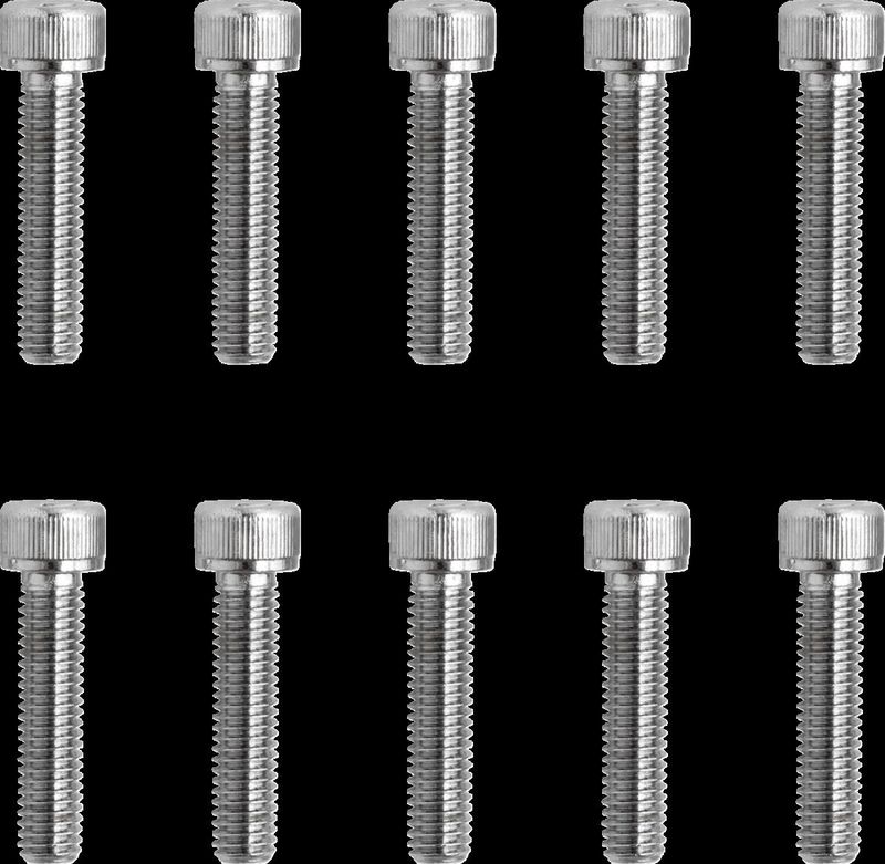 Insexskruvar Drag Specialties 10-32 7/8 räfflad krom (10-pack)