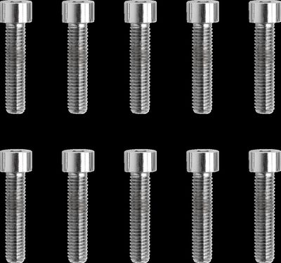 Insexskruvar Drag Specialties 10-32 7/8 slät krom (10-pack)
