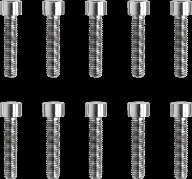 Insexskruvar Drag Specialties 10-32 7/8 slät krom (10-pack)