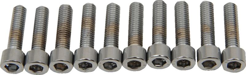 Insexskruvar Drag Specialties 10-32 7/8 slät krom (10-pack)