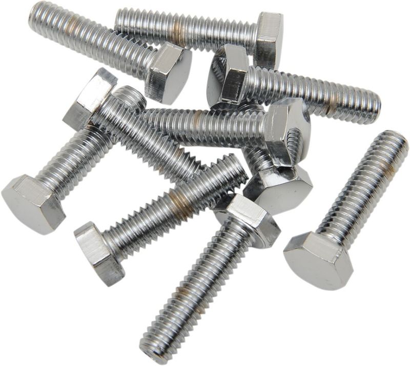 Skruvar Drag Specialties Hex-Head 5/16-18X1.25 5/16-18 krom (10-pack)