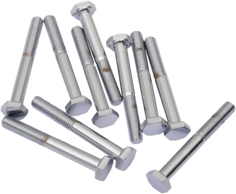 Sexkantskruvar fingänga Drag Specialties 1/4-28X2 krom (10-pack)