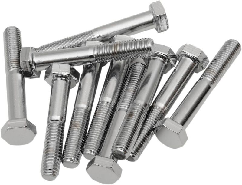 Sexkantskruvar fingänga Drag Specialties 5/16-24X2 krom (10-pack)