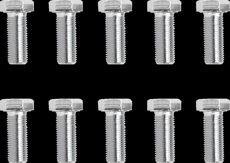 Sexkantskruvar fingänga Drag Specialties 3/8-24X1 krom (10-pack)