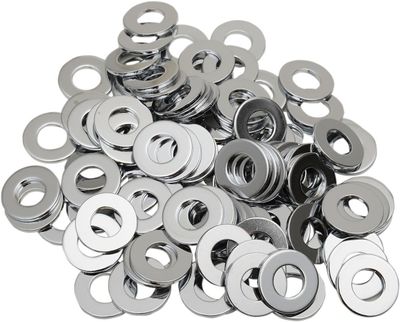 Brickor Drag Specialties Flatwasher 3/8 matt krom (100-pack)