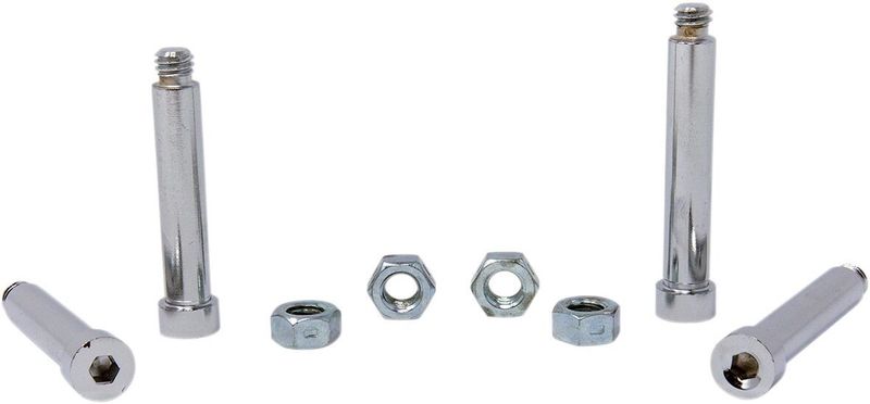 Skruv fäste fram Drag Specialties Brake krom dubbel räfflad matt H-D 77-83