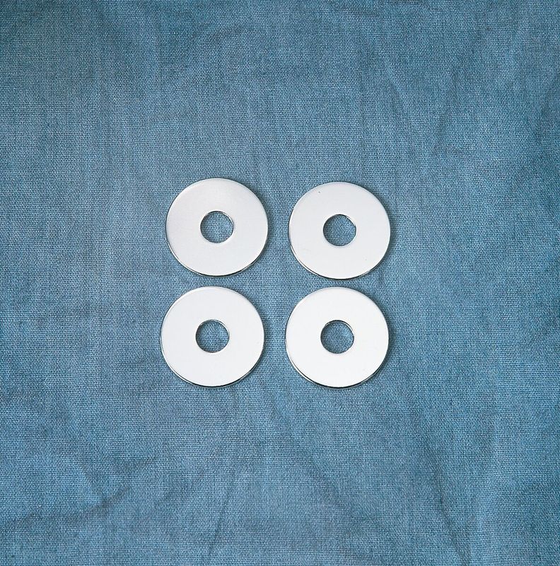 Bricka Drag Specialties matt krom (4-pack)