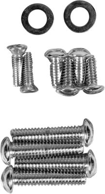 Skruv lock huvudcylinder Drag Specialties krom räfflad H-D 96-13