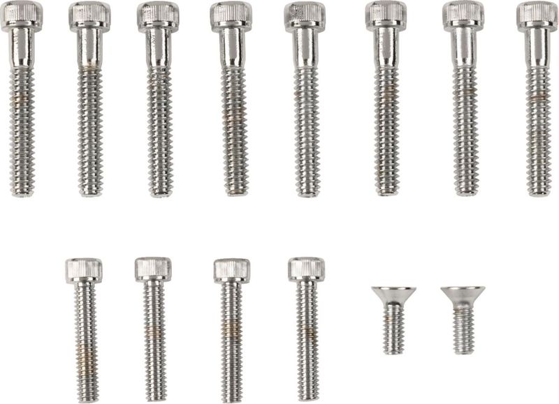 Skruv lock huvudcylinder Drag Specialties krom räfflad