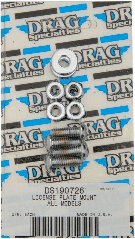 Skruv fäste Drag Specialties krom räfflad