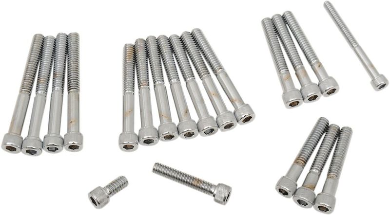 Skruv primärkåpa Drag Specialties krom räfflad H-D 71-76