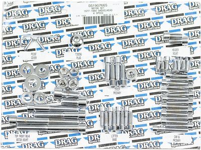 Bult Drag Specialties krom slät H-D 77-84
