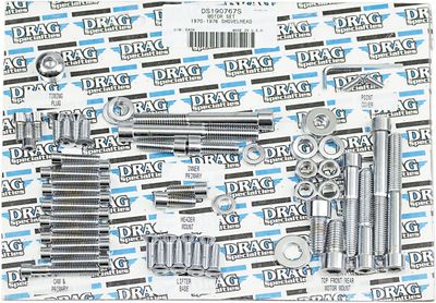 Bultsats Drag Specialties motor insex slät krom FX FL 70-76