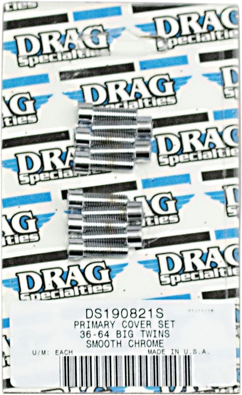 Bultsats Drag Specialties primärkåpa insex slät krom