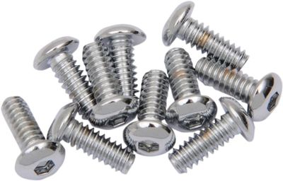 Skruvar Drag Specialties 10-24 1/2 kupolhuvud krom (10-pack)