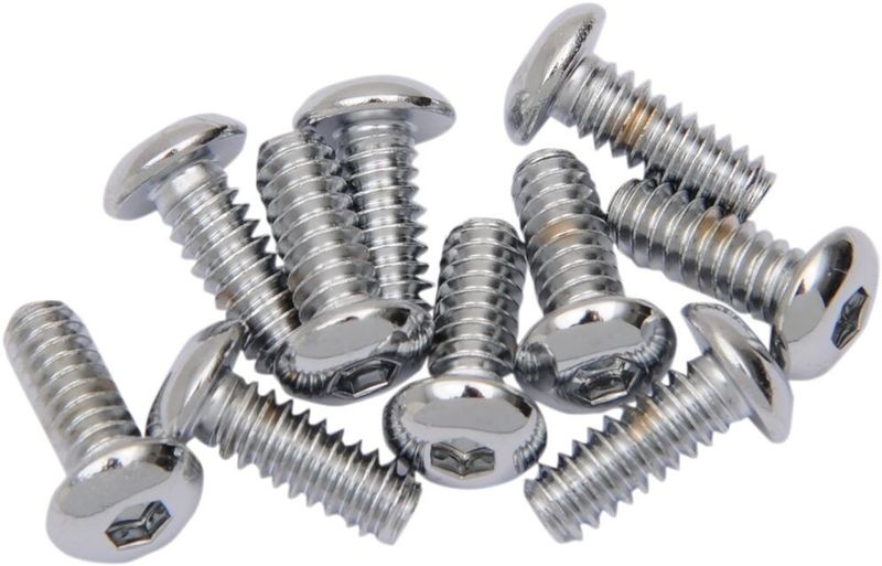 Skruvar Drag Specialties 10-24 1/2 kupolhuvud krom (10-pack)