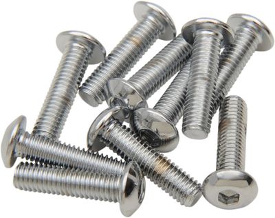 Skruvar Drag Specialties 10-32 1 kupolhuvud krom (10-pack)
