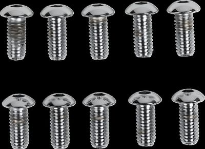 Skruvar Drag Specialties 5/16-18X0.75 5/16-18 kupolhuvud krom (10-pack)