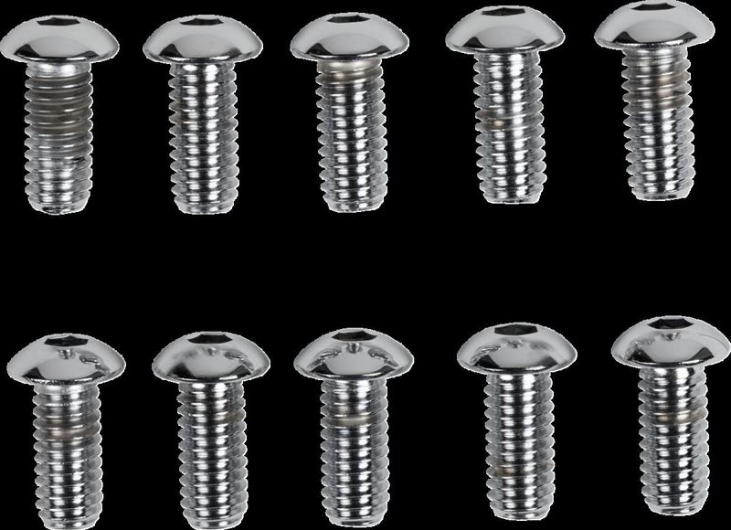 Skruvar Drag Specialties 5/16-18X0.75 5/16-18 kupolhuvud krom (10-pack)
