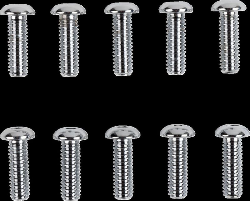 Skruvar Drag Specialties 5/16-18X1 5/16-18 kupolhuvud krom (10-pack)