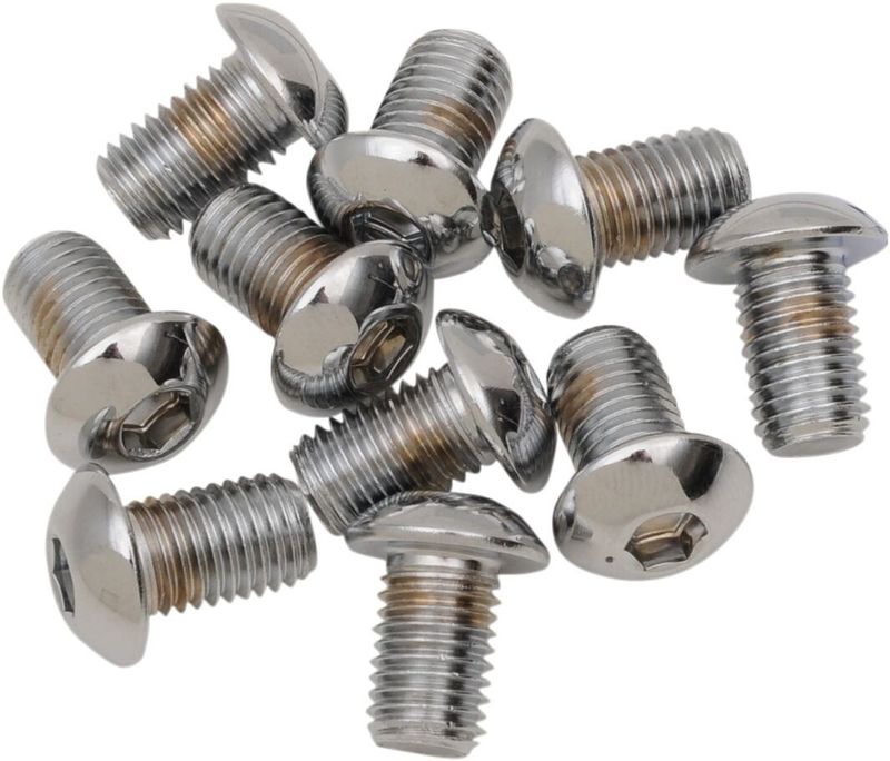 Skruvar Drag Specialties 5/16-24X1 5/16-24 kupolhuvud krom (10-pack)
