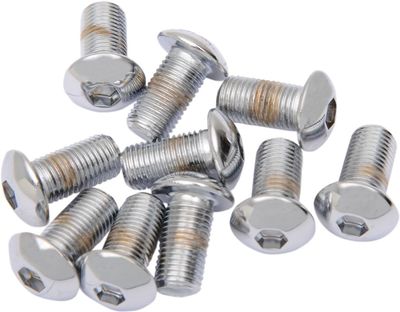 Skruvar Drag Specialties 3/8-24X0.75 3/8-24 kupolhuvud krom (10-pack)