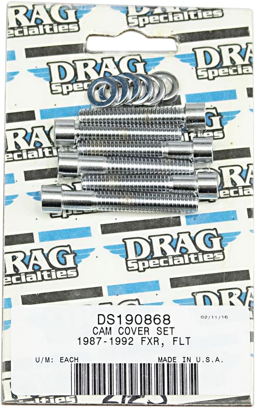 Skruvsats kamkåpa Drag Specialties krom slät H-D 87-92