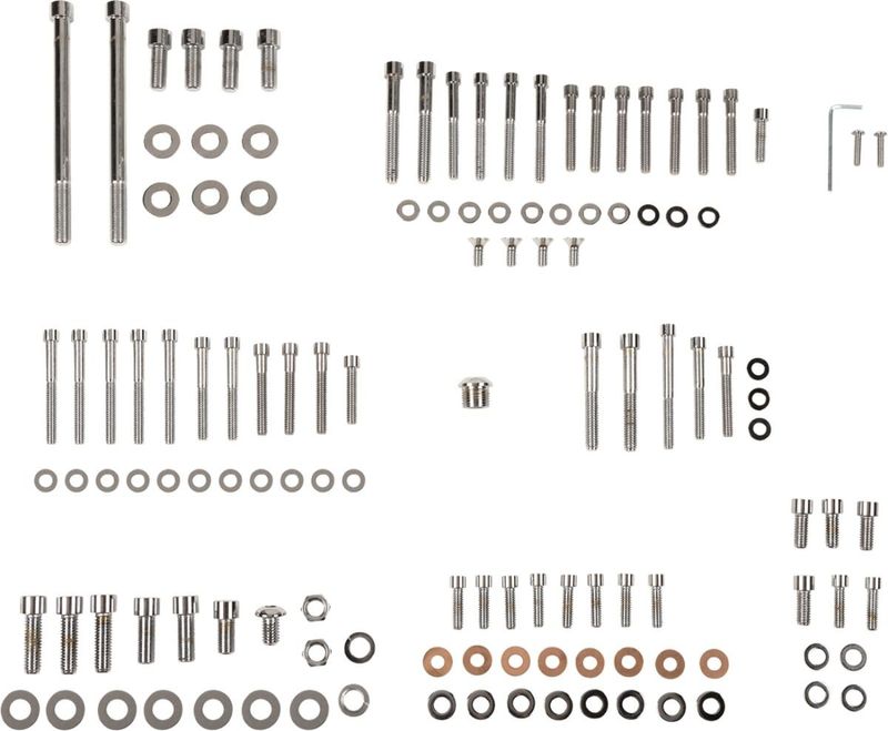 Bultsats Drag Specialties motor insex slät krom