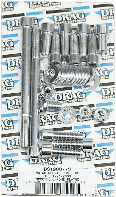 Skruv fäste Drag Specialties krom slät Sportster 91-03