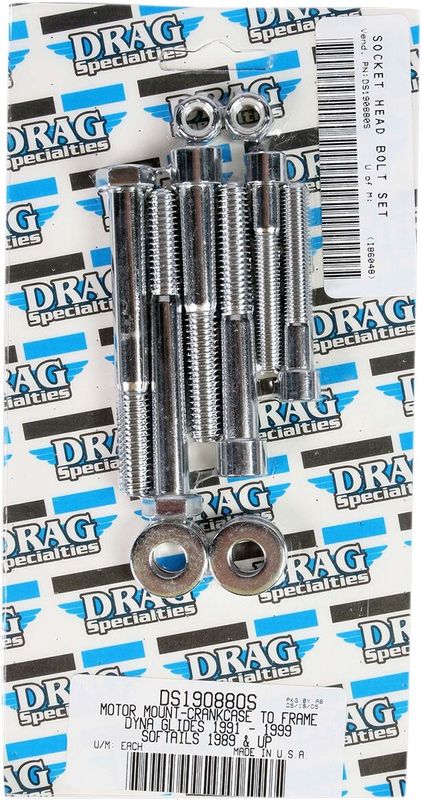 Skruv fäste Drag Specialties krom slät Softail 91-99, Dyna 91-99