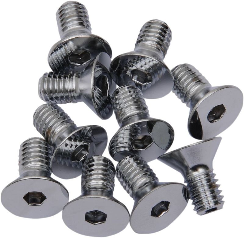 Insexskruvar Drag Specialties Countersunk 3/8X16X1 3/8-16X1 krom (10-pack)