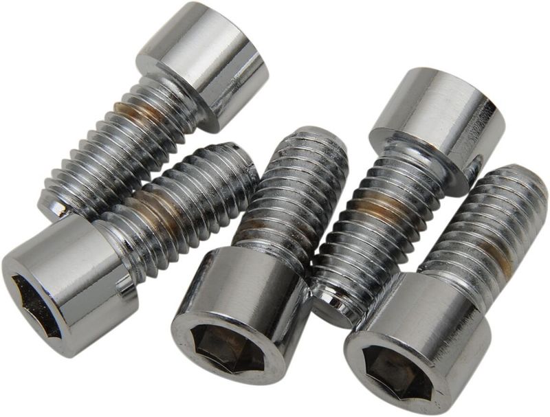 Insexskruvar Drag Specialties Coarse 7/16X14X1 7/16-14X1 slät krom (5-pack)